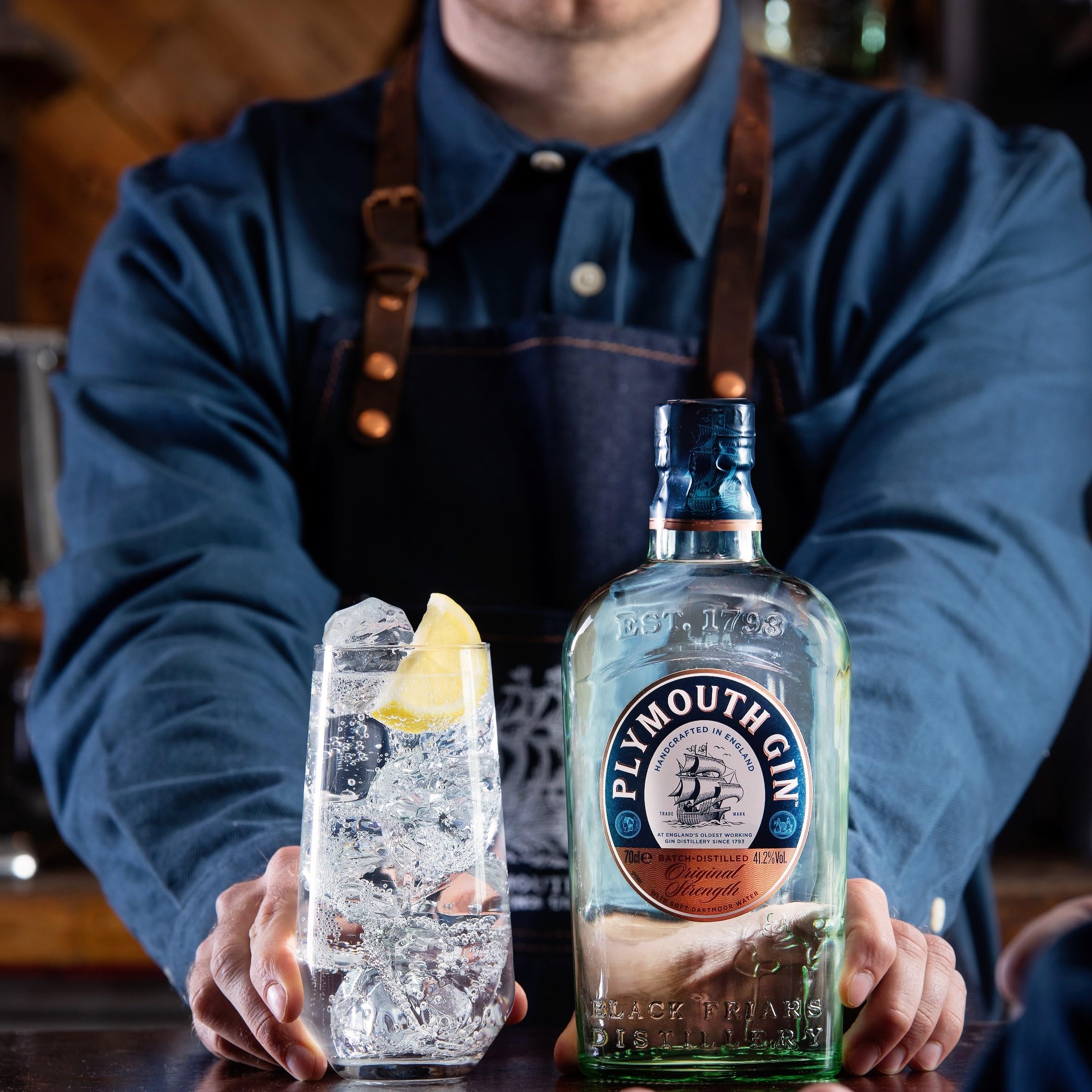 Plymouth Gin Original, London Dry Gin Storico dal 1793, 7 Botaniche, vol 41.2%, 100 CL