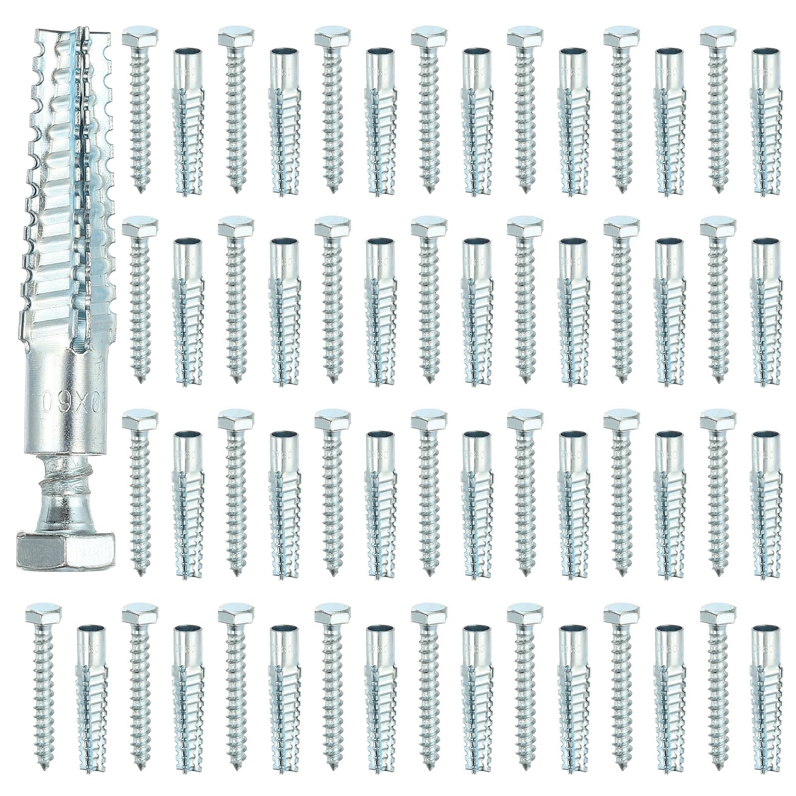 PATIKIL 30 Pcs Drywall Hollow Wall Anchors with Screws 0.31 x 2.56"