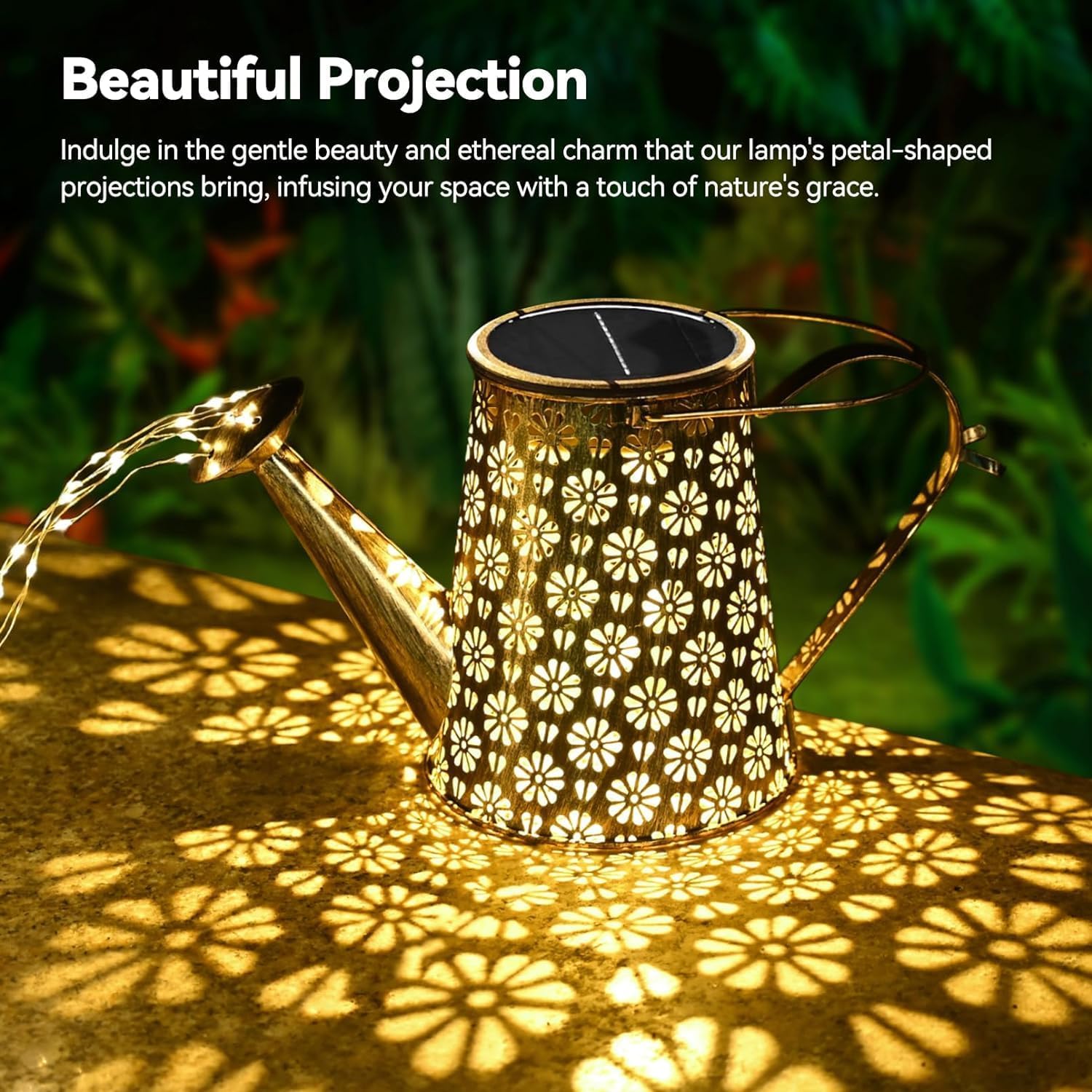 2 Pack Solar Watering Can with Lights,Solar Outdoor Garden Decor Waterproof Hanging Lantern Landscape Lights Outside Decorations for Yard Lawn Patio Gardening Gifts. - Image 4