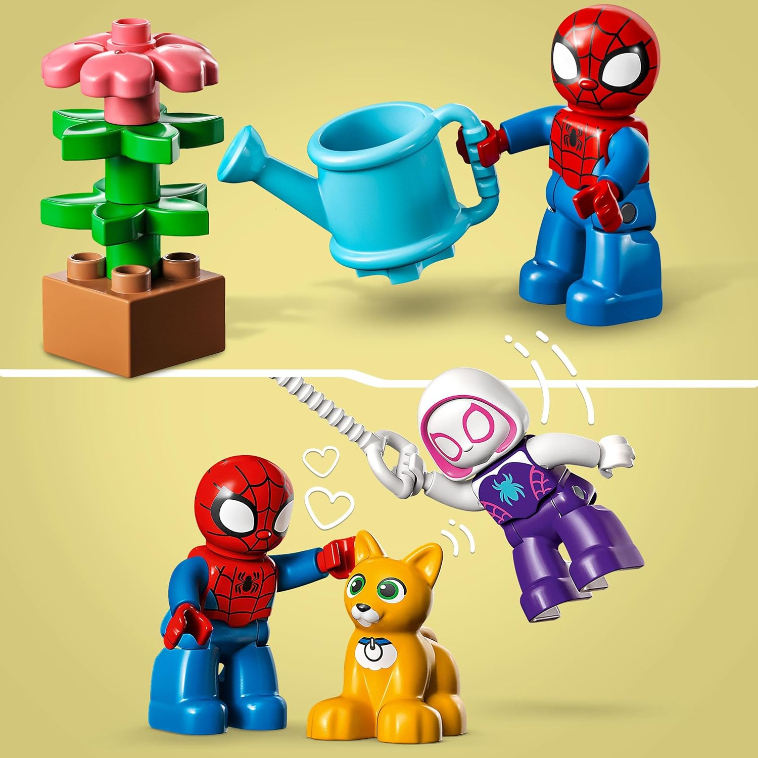 Lego 10995 Duplo Marvel Spider-Man House Building Toy Spidey and His Extraordinary Friends, Cat Figurine, Kids 2 Years, Superhero Set
