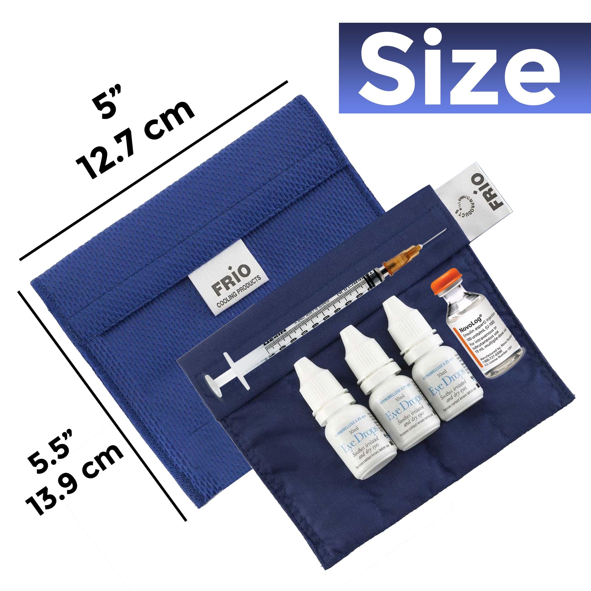 Frio Cooling Wallet - EYE DROP WALLET - BLUE-Keep eye drop medication cool up to 45 hours without EVER needing refrigeration! ACCEPT NO IMITATION! by FRIO