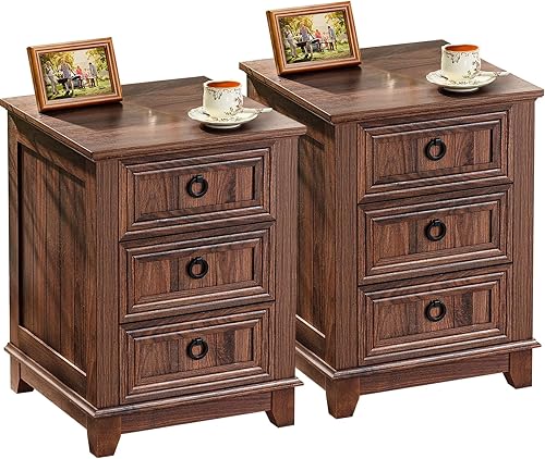 Miniatura 36 de Cómoda rústica de 5 cajones para dormitorio, cómoda pequeña de 33.2 pulgadas de alto y cómoda, cómoda de madera rústica con mango de metal, Conjunto