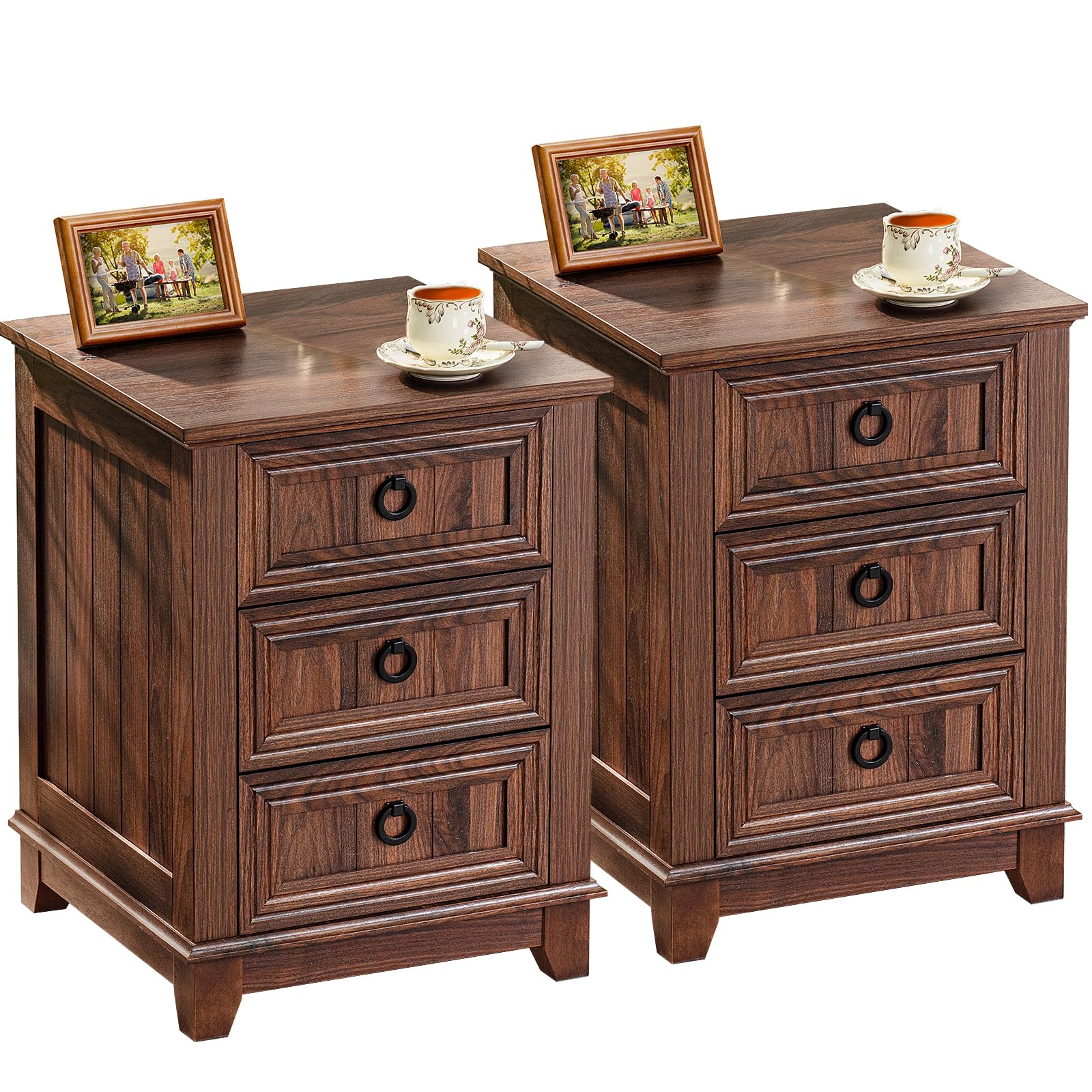 Joaxswe Farmhouse Nightstand Set of 2