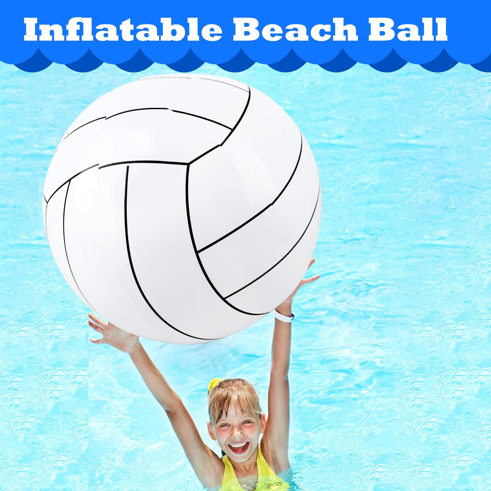 Enorme palla da spiaggia gonfiabile (100 cm di diametro), ideale per feste in piscina, giochi e attività all'aperto