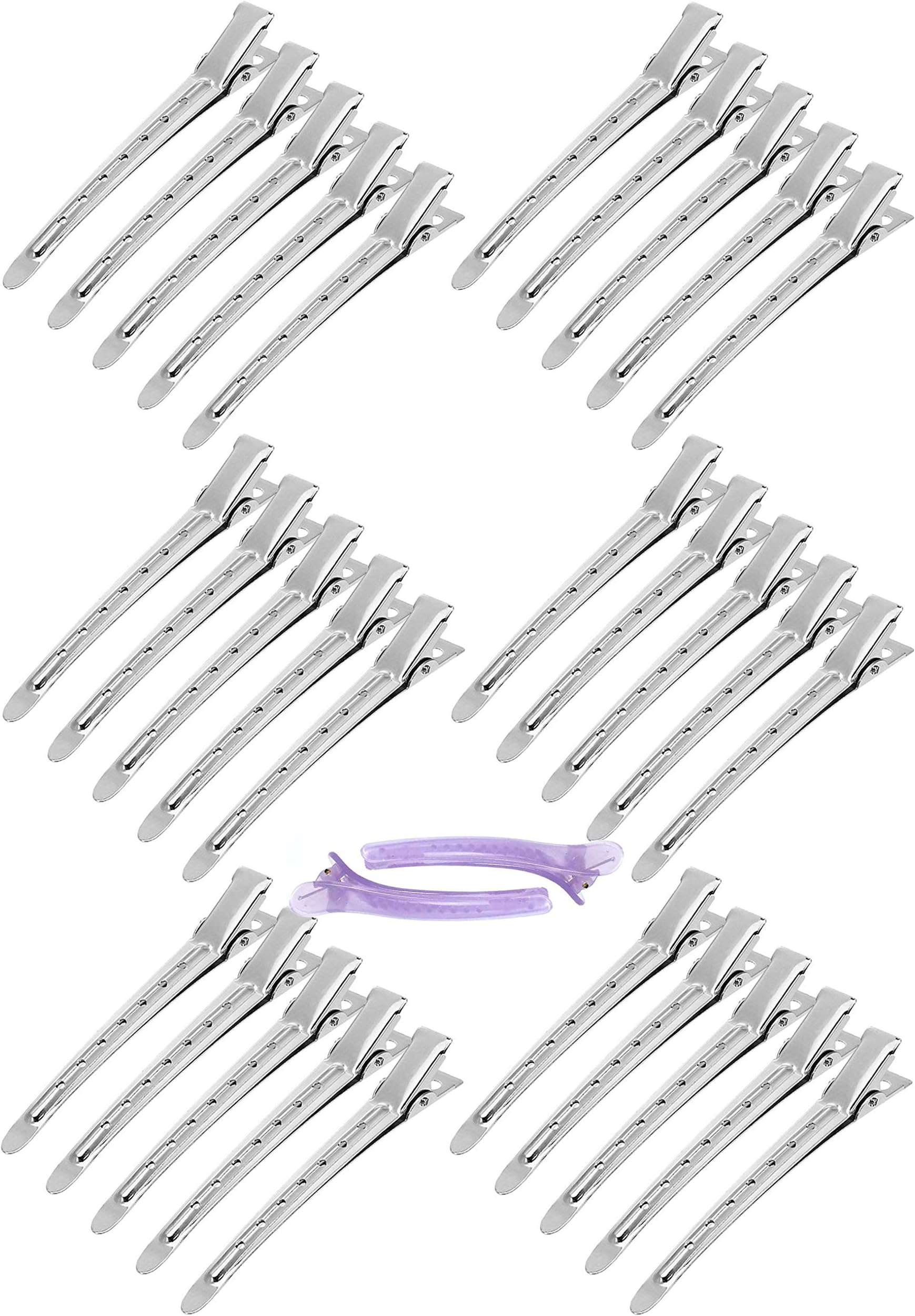 Hair Clips, Hair pins 3.5 inches Pack of 30 Porsming Metal Hair Clips for Women Alligator Hair Clips for Styling Duck Bill Clips Curl Clips for Girls Hair Accessories Hair Pieces Tools Stainless Steel