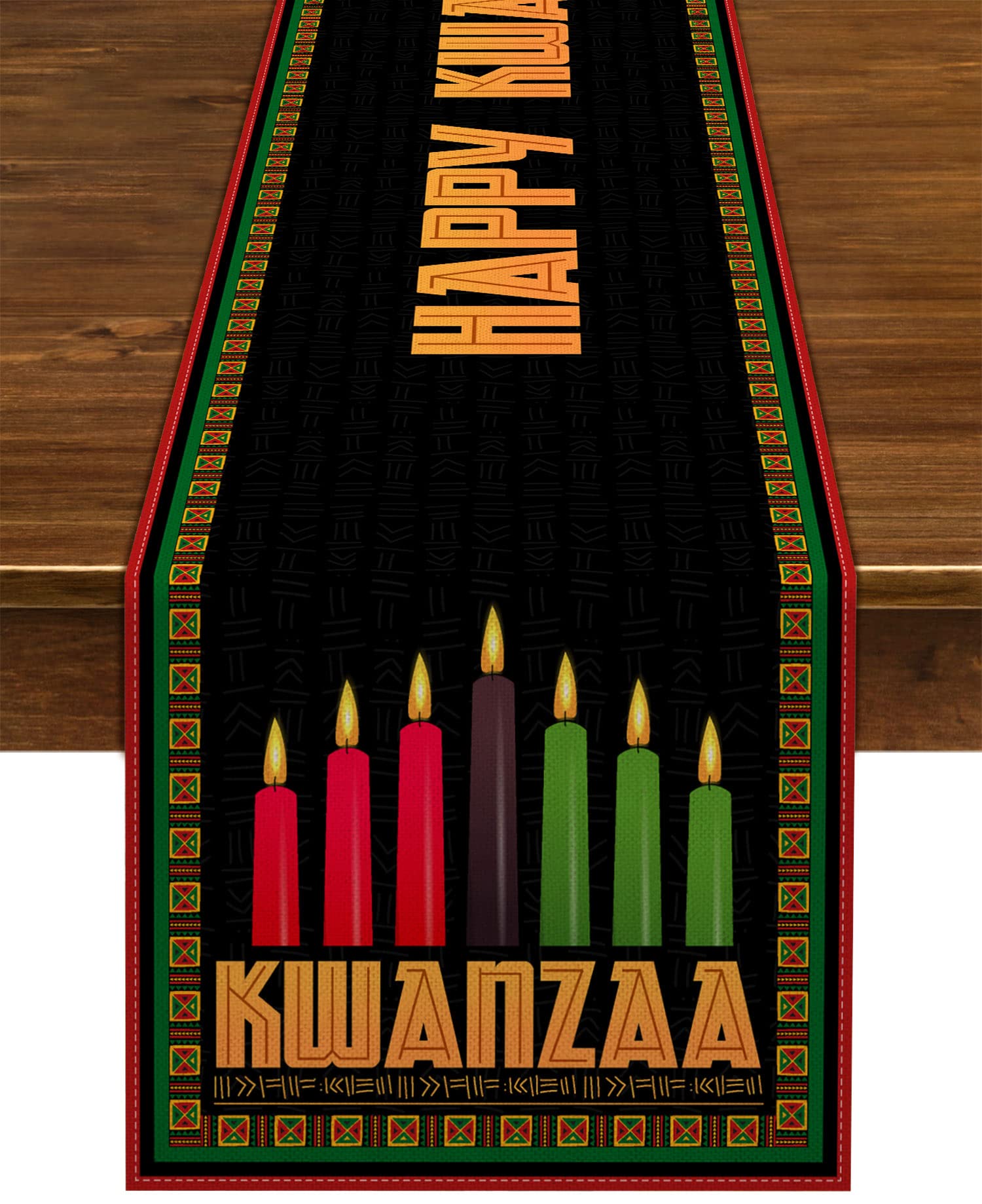 Amazon.com: Nepnuser Happy Kwanzaa Table Runner African American ...