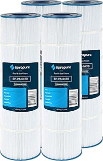 SpiroPure Replacement for Pentair CCP420 R173576 Pleatco PCC105 Filbur FC-1977 Unicel C-7471 Waterway 817-0106 178584 Hot Tub Spa Pool Filter Replacement Cartridge (Case of 4)