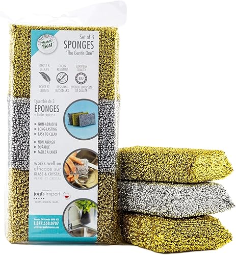Universal Stone Worlds Best - Juego de 3 esponjas resistentes al olor, 4 x 2.25 x 1.5 pulgadas