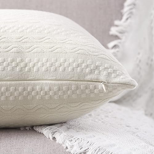 Miniatura 4 de Yaertun Paquete de 2 fundas de almohada decorativas súper suaves, fundas de almohada cuadradas para sofá, dormitorio, automóvil, diseño moderno en