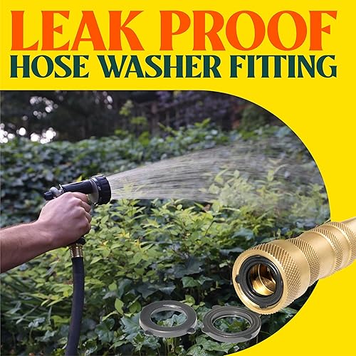Miniatura 2 de Haus & Garten Arandelas de manguera de jardín de grado profesional (paquete de 10)  Junta de junta tórica de goma que se adapta a todos los