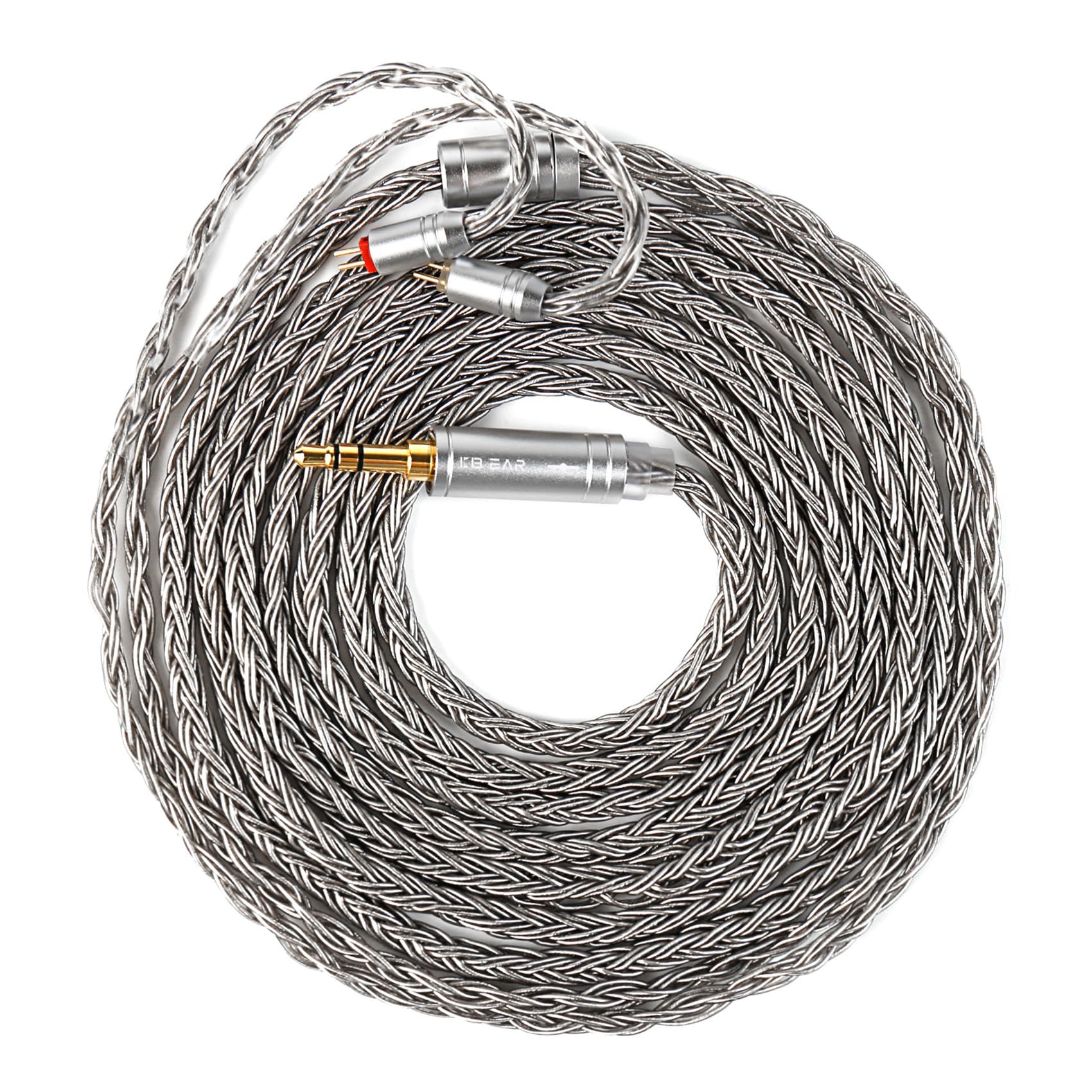 2.0m Long in Ear Monitor Cable,KBEAR ST24 Plus IEM Cable,5N OCC Silver-Plated HiFi Earphone Upgrade Wires, Headphone Replacement Extension Cord for KZ