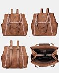 FADEON Grand Sac Tote pour Ordinateur Portable pour Femmes Sac à Main en Cuir Designer pour Voyage