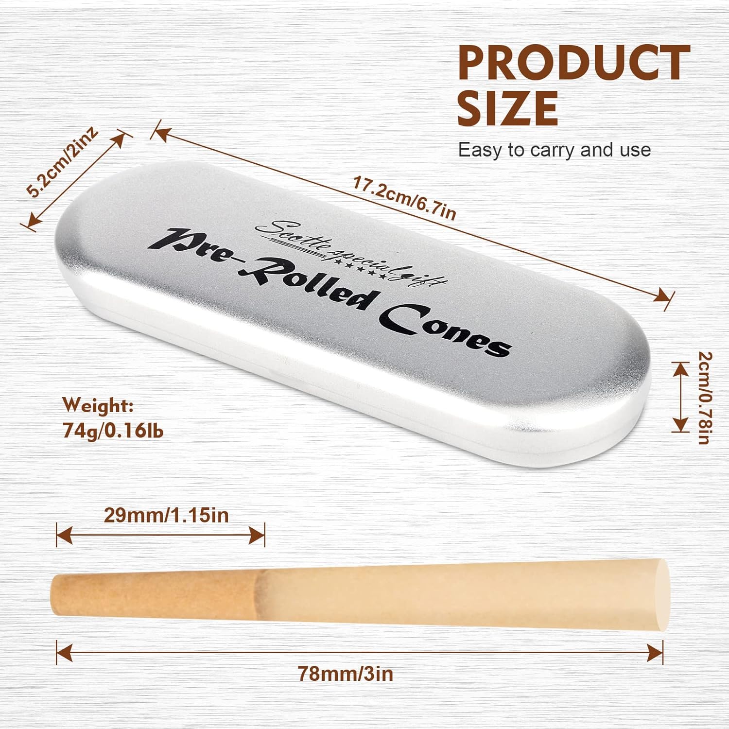 Scotte 40 Pre Rolled Cones 1 1/4 Size Organic Cigarette Rolling Papers with Tips (78mm/3inch) : Health & Household