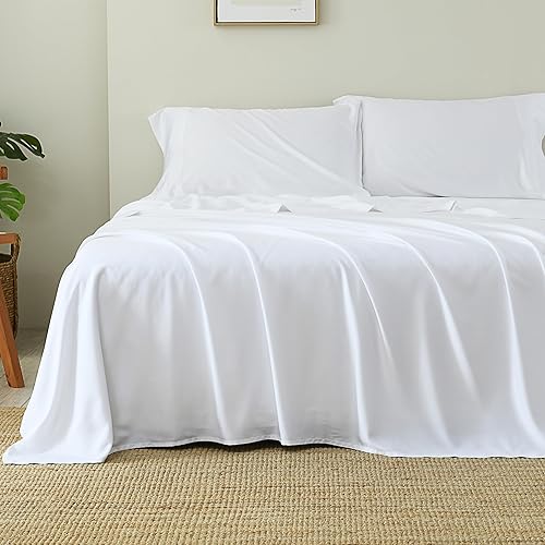 Miniatura 1 de 100% Viscose Derived from Bamboo Sheets King Size, Cooling 16" Deep Pocket Sheets for King Size Bed Sheets Set, Silky Soft Breathable and Durable