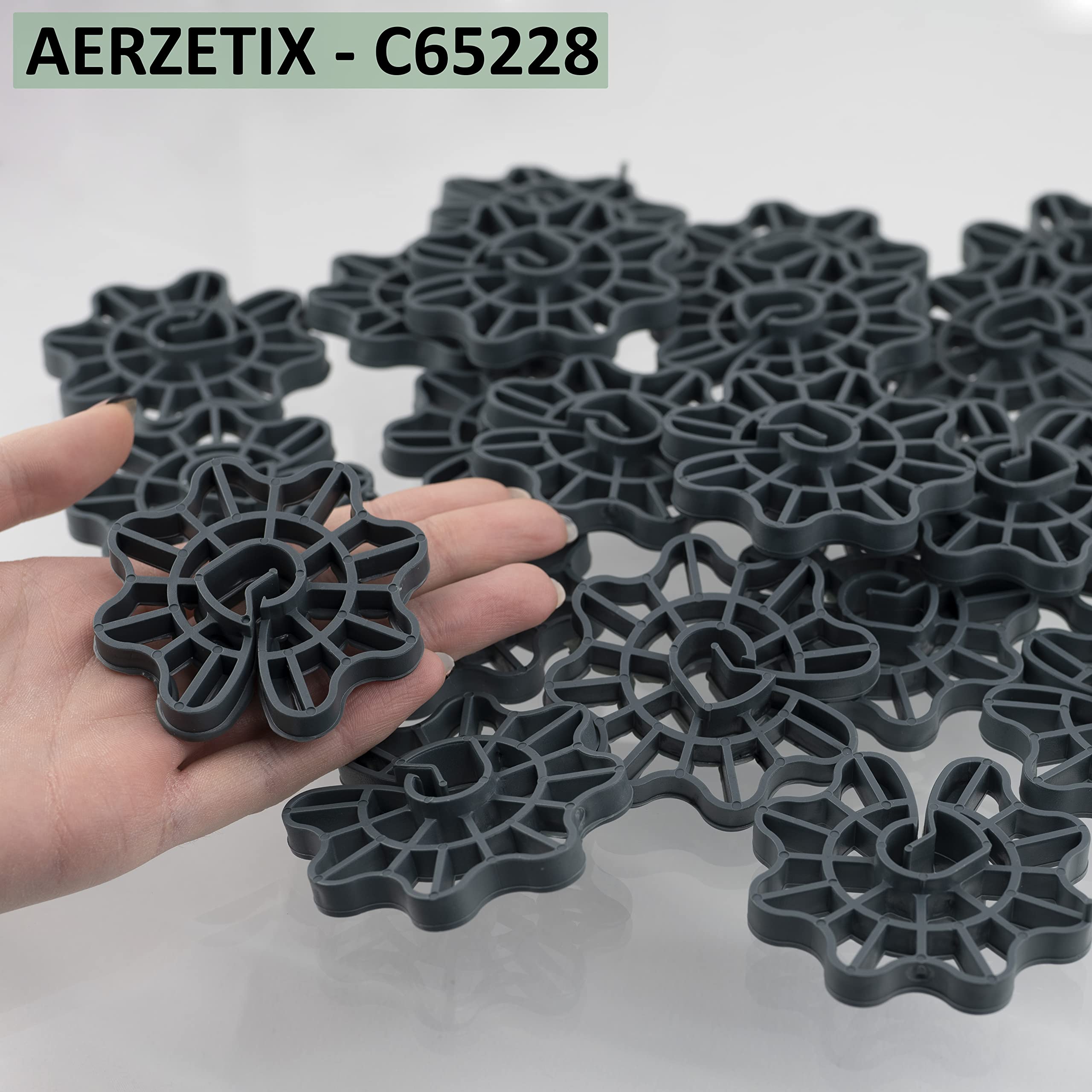 AERZETIX - C65228 - Set di 50 cunei di armature per ferro da calcestruzzo da Ø5 a Ø16 - intarsio da 25mm - per fissaggio verticale - accessorio cassero a clip - in plastica - lastra armato rinforzato