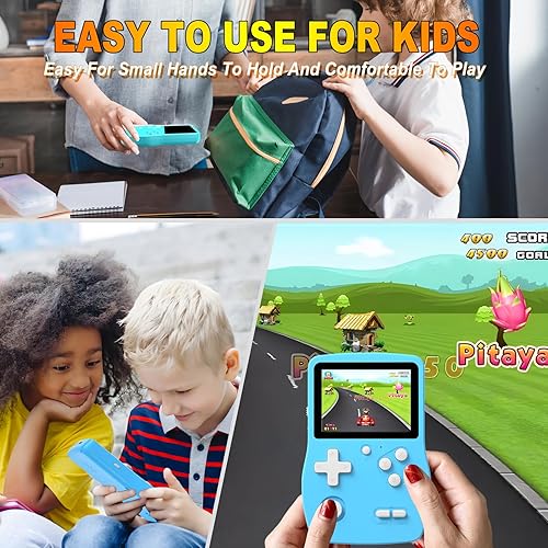 Miniatura 5 de Juegos de mano de 32 bits para niños precargados 139 videojuegos, reproductor de videojuegos portátil con pantalla IPS de 3.0 pulgadas y batería