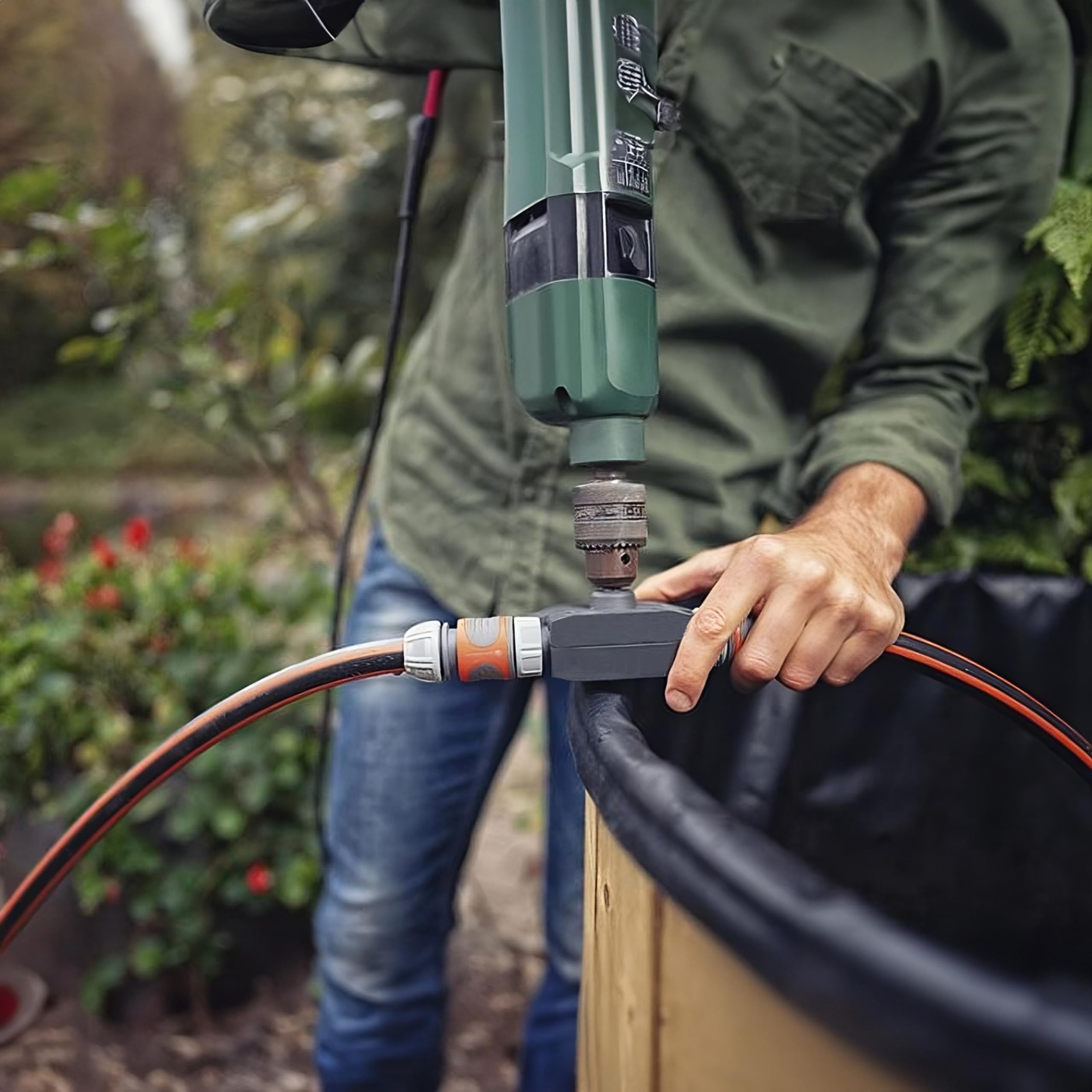 Retoo Bohrmaschinenpumpe 25 l/min 12-24V, Elektrische Mini Bohrmaschinen für Tragbar Elektrobohrpumpe, Passend für jede Bohrmaschine zum Um und Auspumpen von Wasser Mikro Selbstansaugende Pumpe Diesel