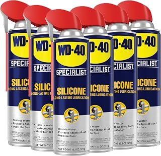 WD-40 Specialist Silicone Lubricant, New Bigger Can, 13.3 OZ [6-Pack]