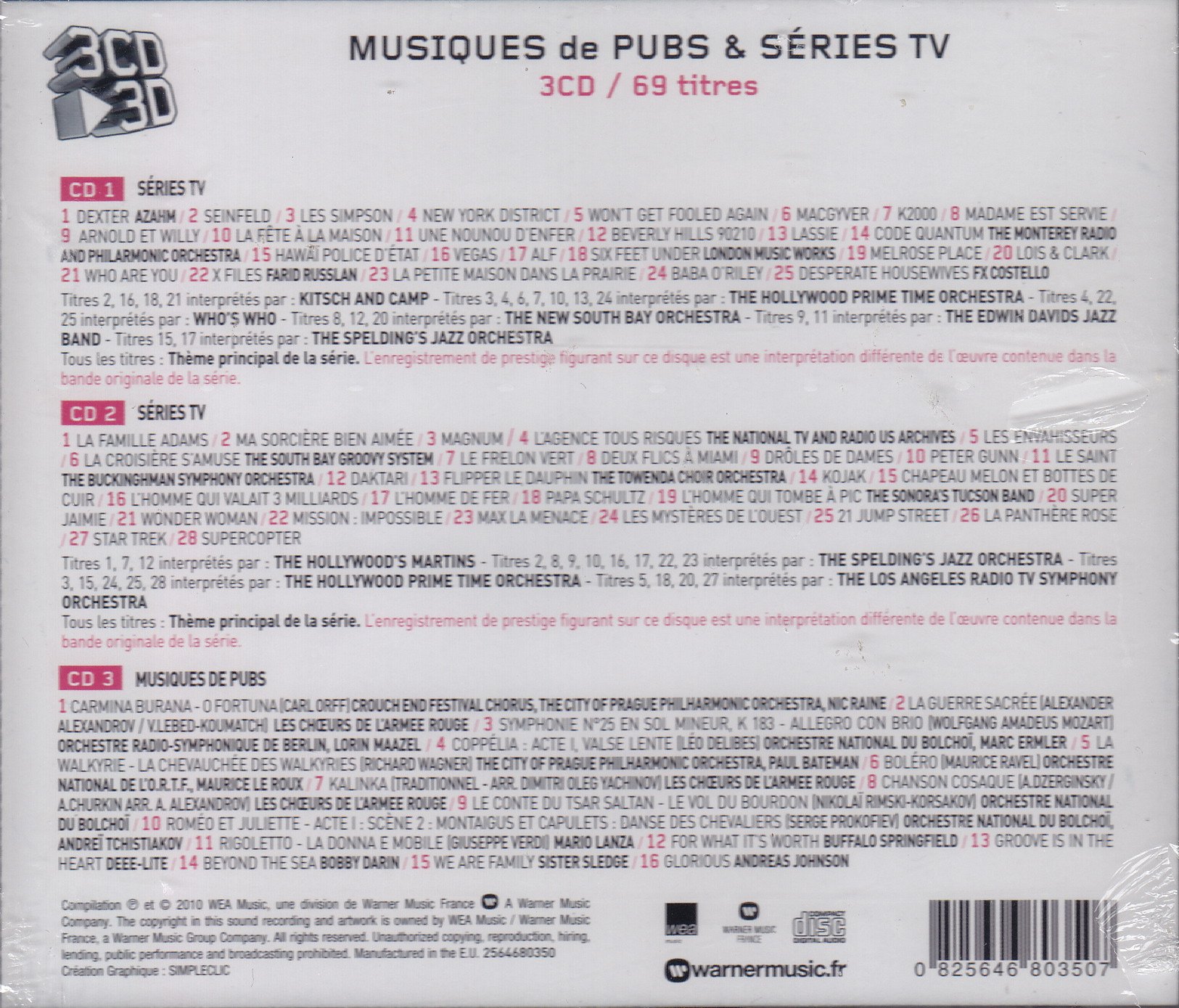 Musiques de pubs & séries TV (Coffret