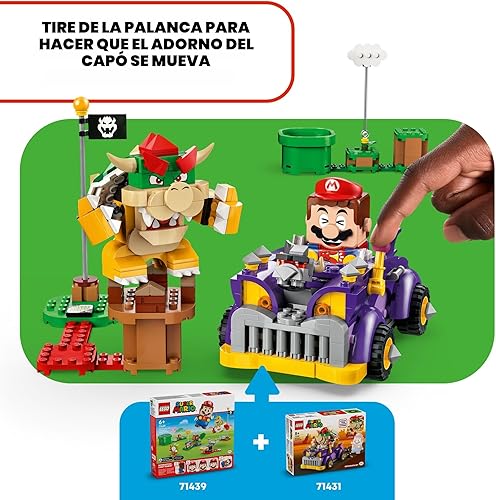 Miniatura 4 de LEGO Super Mario Conjunto de Expansión de Coche Muscular de Bowser - Juguete de Construcción de Bowser Coleccionable para Niños y Niñas, Edades 8+