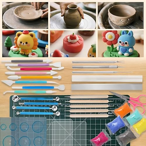 Miniatura 7 de 26 herramientas mejoradas de arcilla polimérica, herramientas de punteado, herramientas de escultura de arcilla, rodillo acrílico, herramientas de
