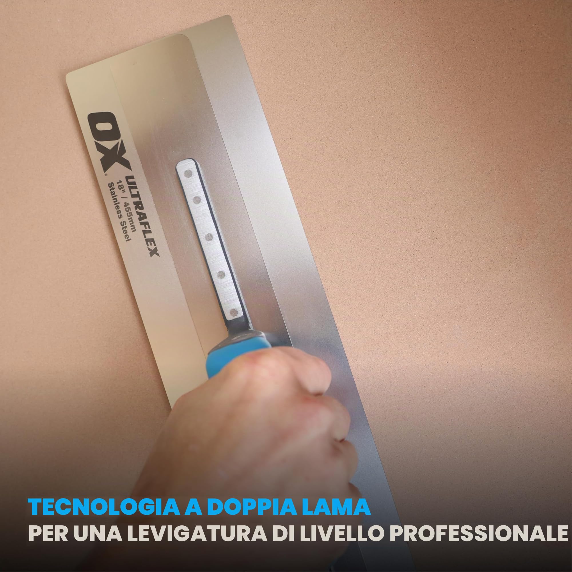 OX Pro UltraFlex Finishing Trowel 16in / 405 x 110 mm