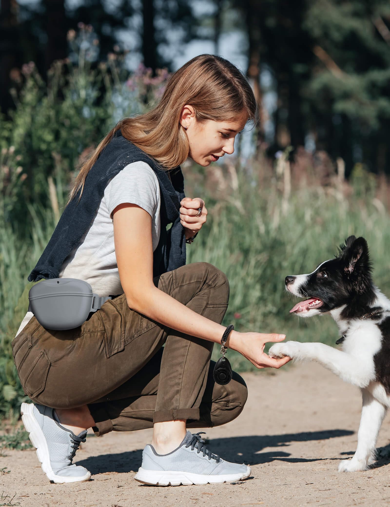 heouvo Dog Treat Pouch with Training Clicker, Upgrade Stronger Magnetic Closure to Avoid Spilling - Image 3