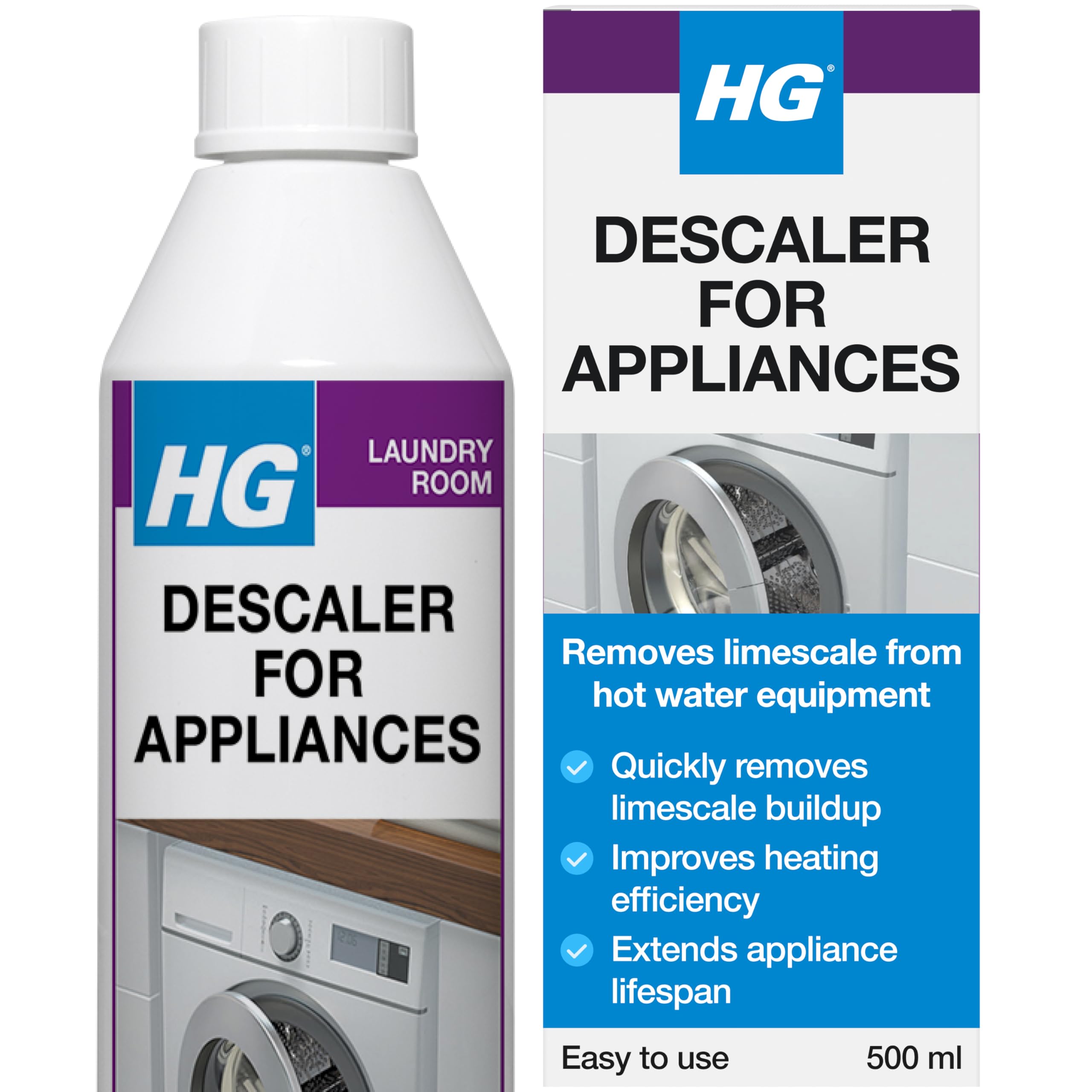 Descaler – Powerful Limescale Remover for Kettles, Coffee Machines, Washing Machines & Irons – 500ml