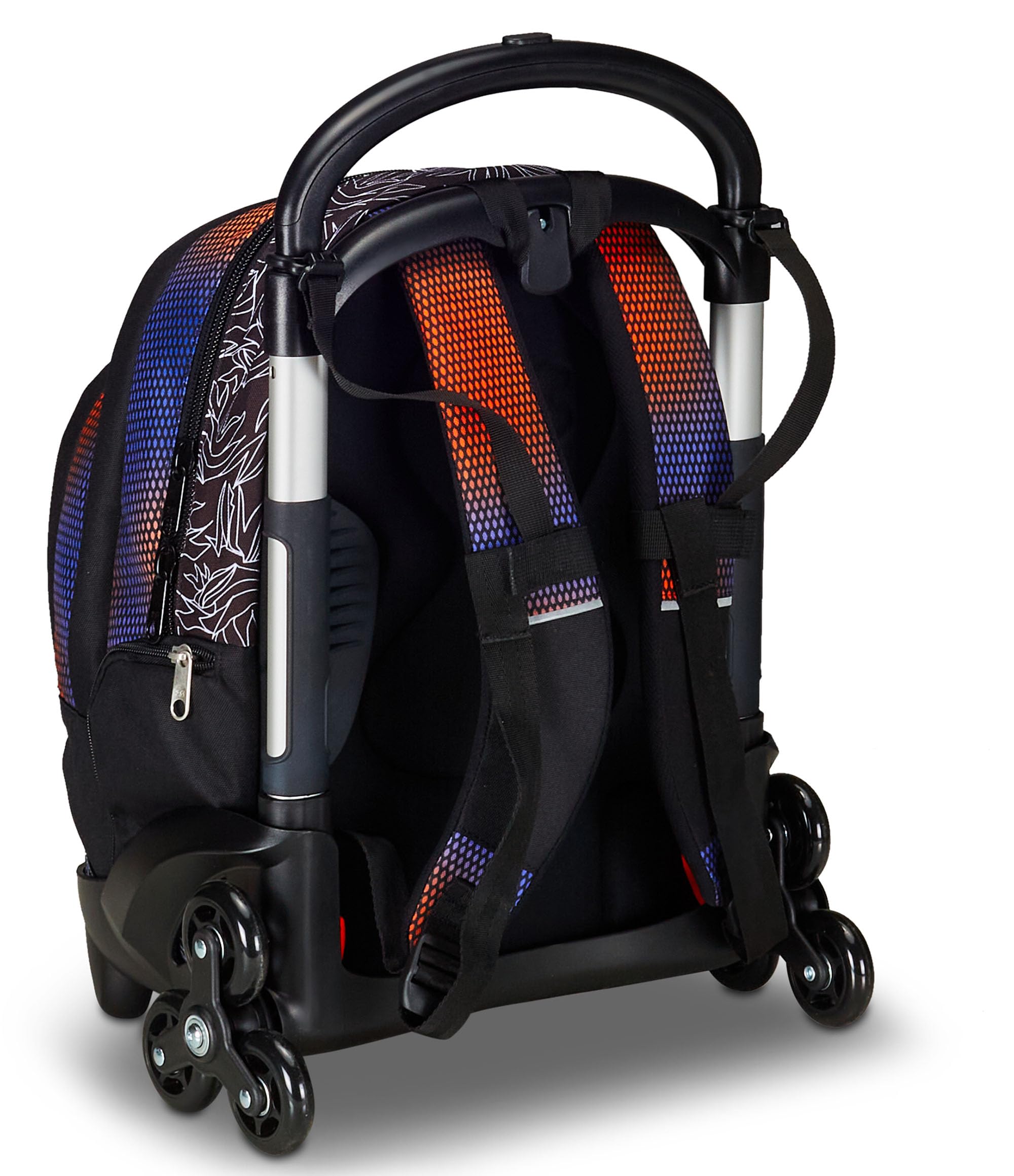 Seven Trolley Scuola Flex 3 Ruote, Blu, Shadefull Boy, 3 in 1, Triplo Uso, Zaino Con Carrello Sganciabile, Tasca Porta Borraccia e Crossover System, Zaino Scuola Viaggio, Bambino Ragazzo