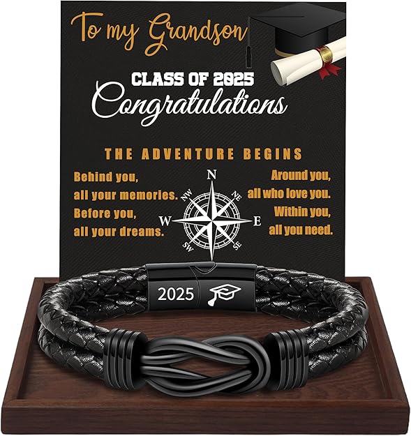 Gifts for Men Leather Bracelet Brown Braided Forever I Love You Gifts for Him Infinity Cuff Bracelets Birthday Gifts for Boyfriend Son Grandson Husband Dad Mens Fathers Day Gift