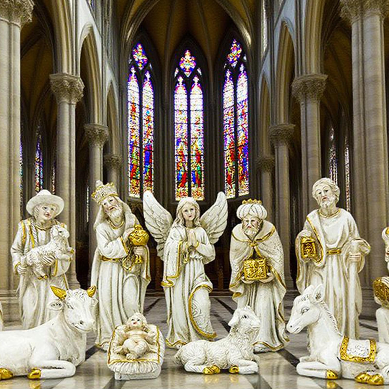 Générique Presepe Di Natale 11 Pezzi, Decorazione Della Scena Di Natività, Figure Religiose Decorazione Festa Casa Giardino Chiesa