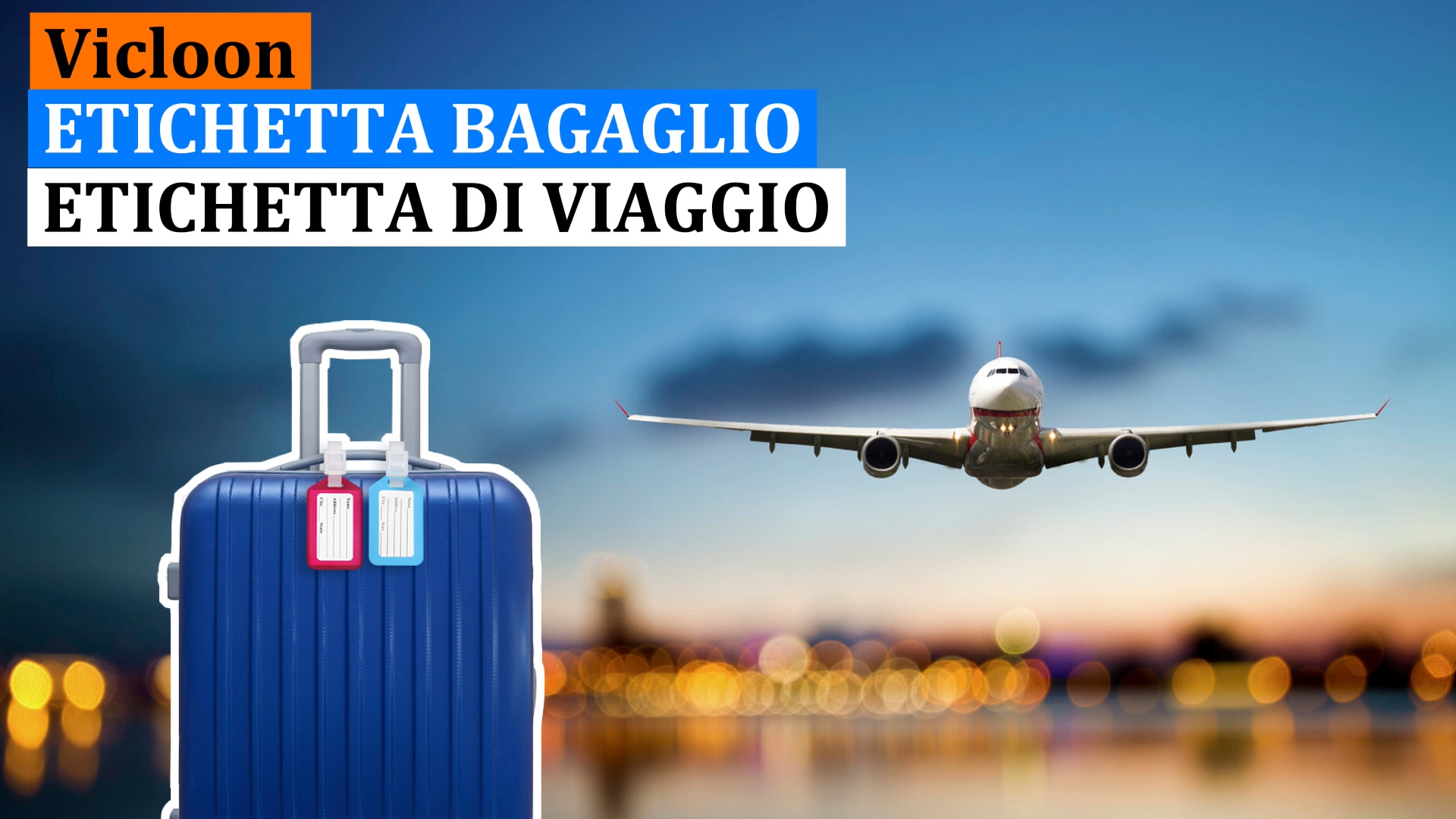 Etichette Per Bagagli Vicloon - 12 Pezzi Colorati, In Plastica, Con Anello Regolabile - Foto 13