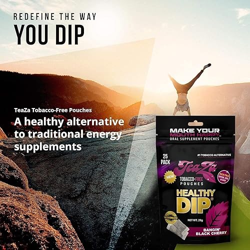 Vista 32 de Teaza Bolsas energéticas a base de hierbas, para masticar tabaco, alternativa sin nicotina, tabaco alternativo y inmersión saludable, sabor tropical