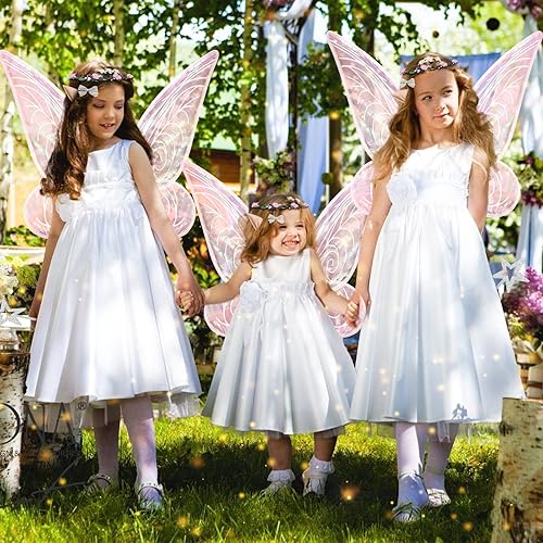 Miniatura 6 de 7 piezas de alas de hada, alas transparentes brillantes, mariposa, hada, Halloween, alas de ángel, para niños, niñas y mujeres