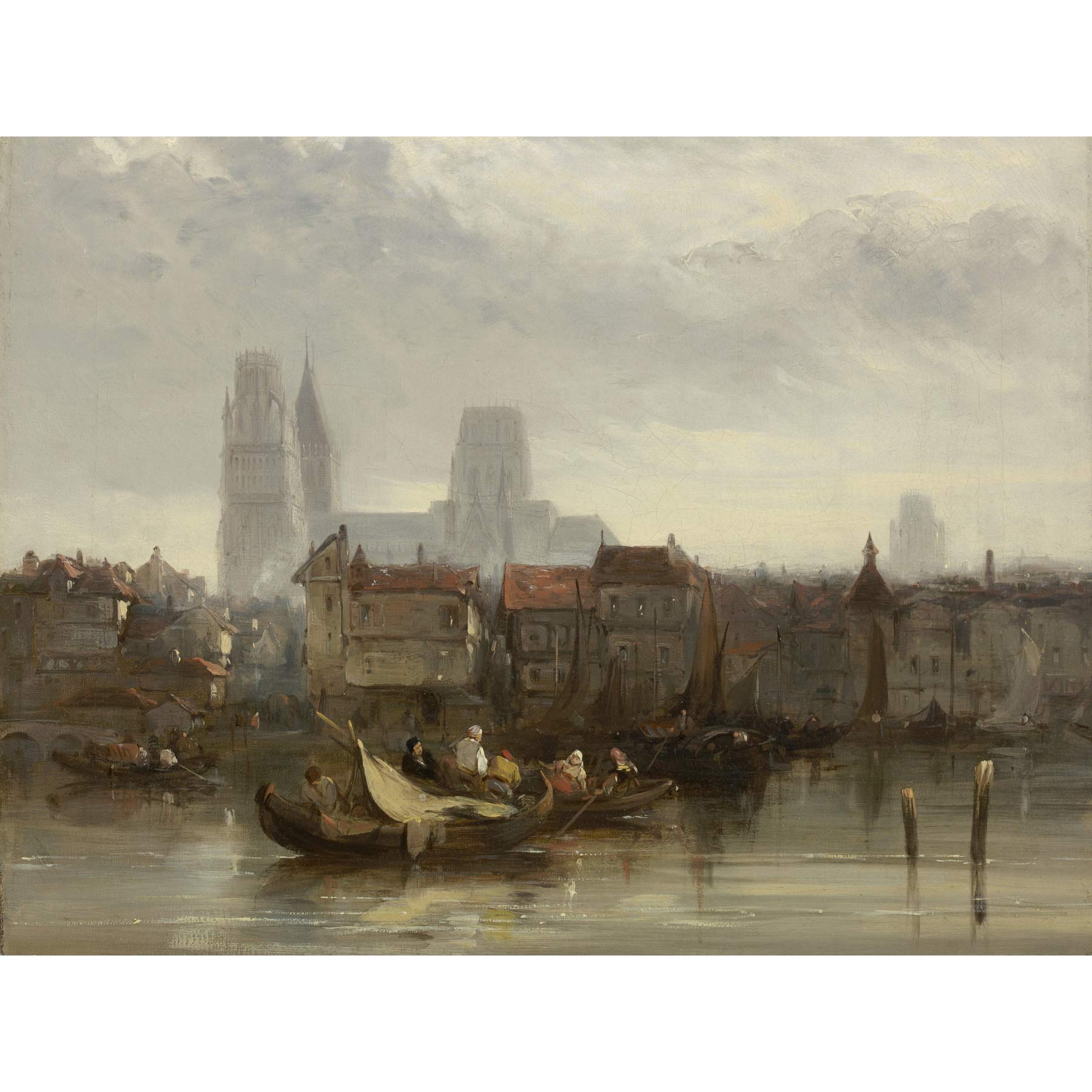 Artery8 British 19Th Century Rouen 19Th Century Painting Large Wall Art Poster Print Thick Paper 18X24 Inch