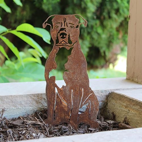 Miniatura 3 de My Metal Rescue Corten Steel Staffordshire Bull Terrier Dog Silhouette Yard Stake (Large)