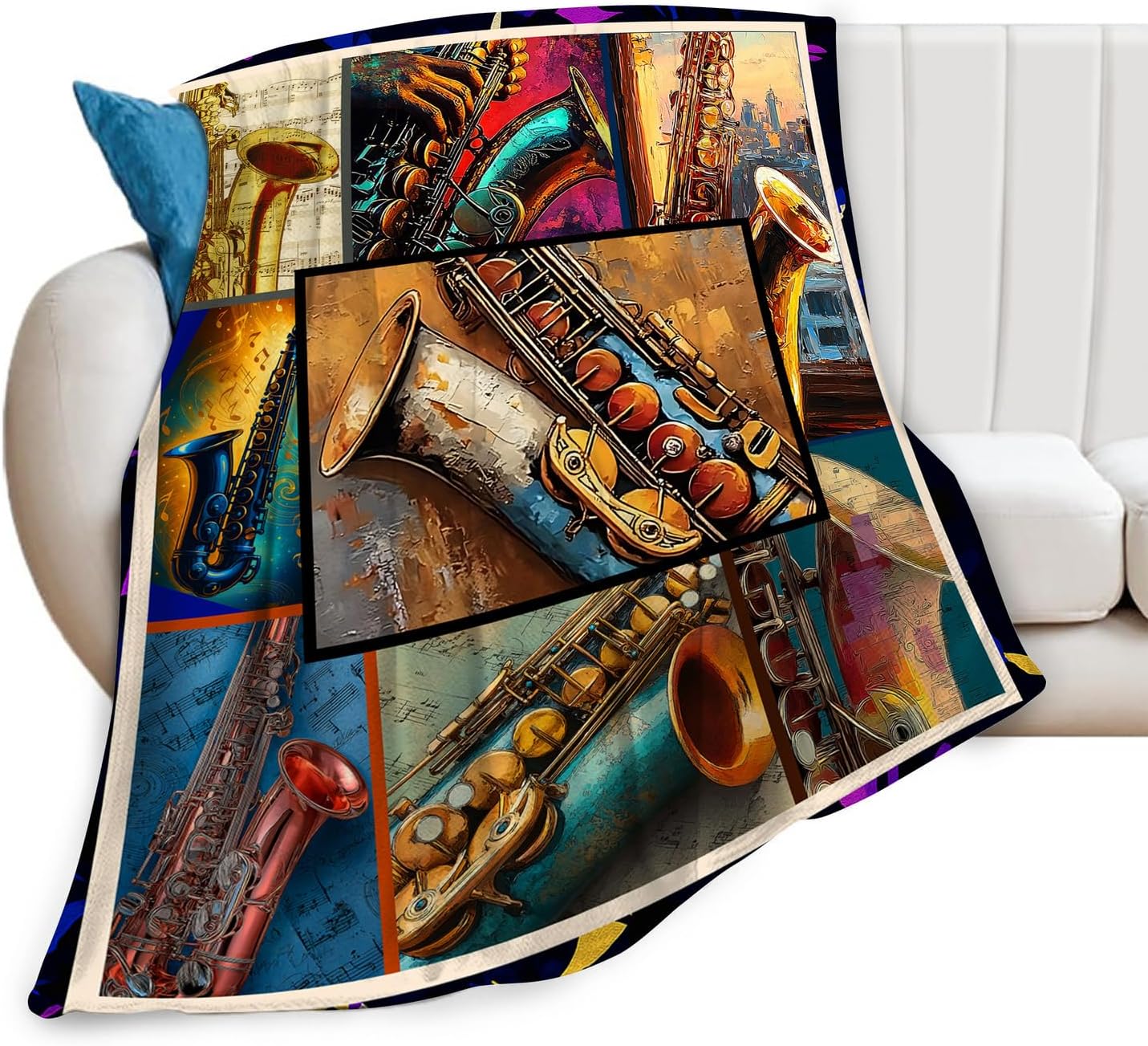 Taimeng Wolf Moon Throw Blanket, Wolves Forest Animal Blanket, Northern Lights Wildlife Lovers Stuffed Fleece Cozy Flannel Warm Lightweight Blankets for Kids Teens Women Men Girls Boys 60"X80"