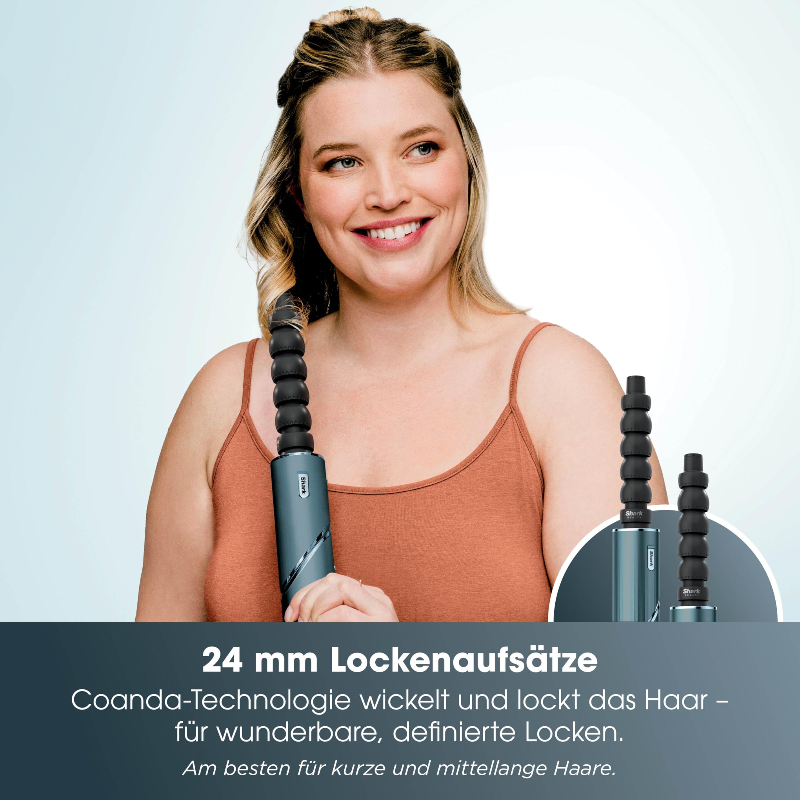 Shark FlexStyle Limited Edition Teal 5-in-1 Haarstyler & -trockner | Geschenk Set, Lockenaufsätze, Finishing Aufsatz, Ovalbürste, Konzentrator, Haarklammer, Aufbewahrungstasche, HD456TLEU
