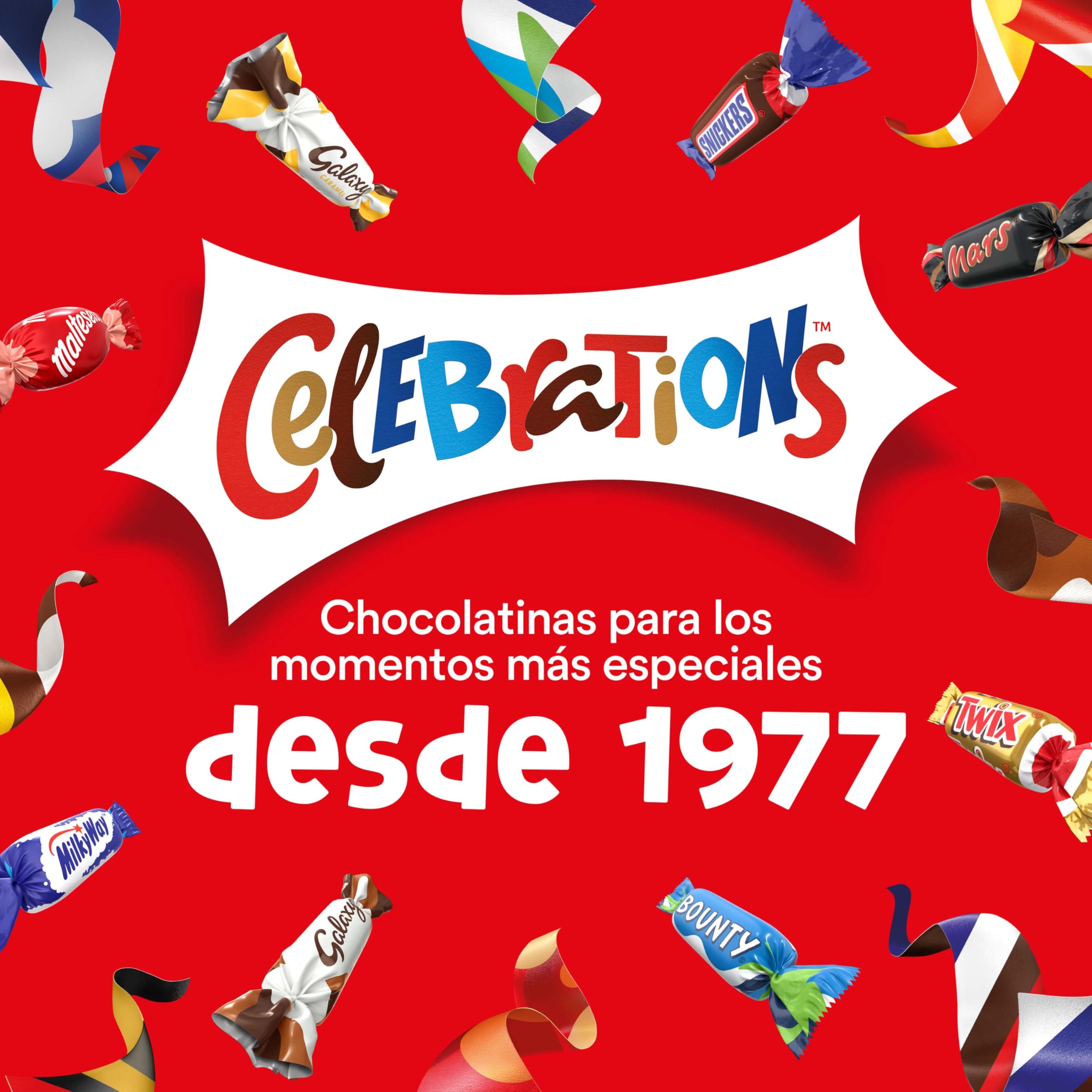 Celebrations, Caja Mezcla de Chocolatinas Mini, Disfruta de un Variedad de Sabores, Ideal como Regalo (196g)