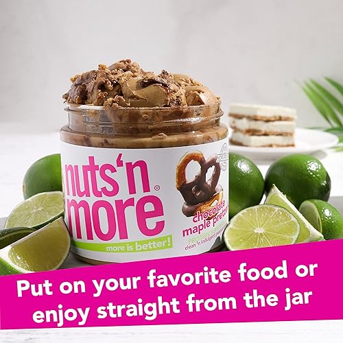 Miniatura 10 de Nuts N More - Mantequilla de maní con masa de galletas y chispas de chocolate completamente natural alta en proteínas baja en carbohidratos y azúcar
