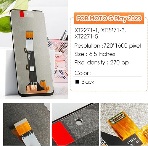 Miniatura 2 de Pantalla para Motorola Moto G Play 2023 Reemplazo de pantalla para Moto XT2271 Pantalla LCD XT2271-5, XT2271DL Pantalla táctil Digitalizador