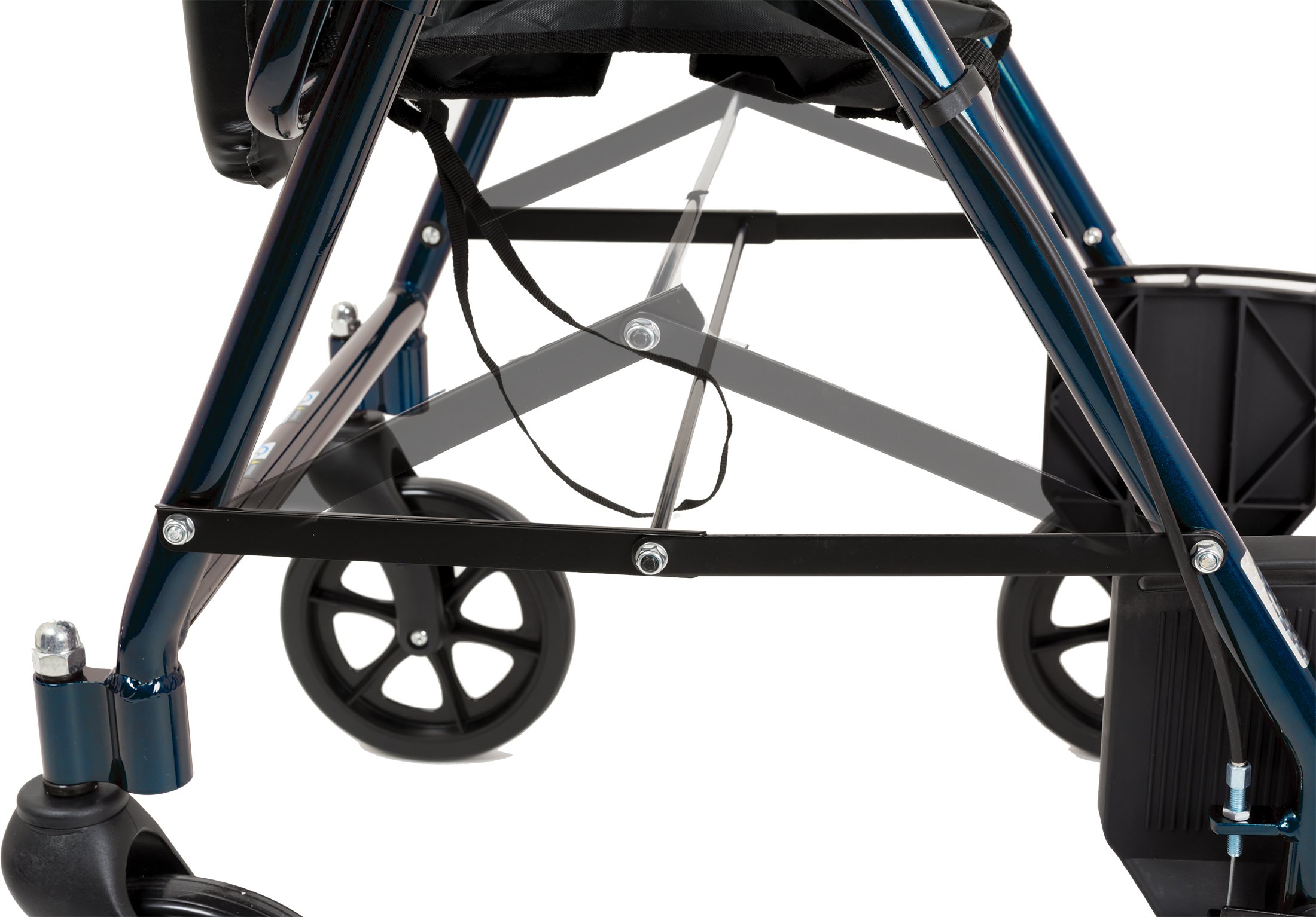 ProBasics Aluminum Rollator Walker with Seat Transport Chair Rolling