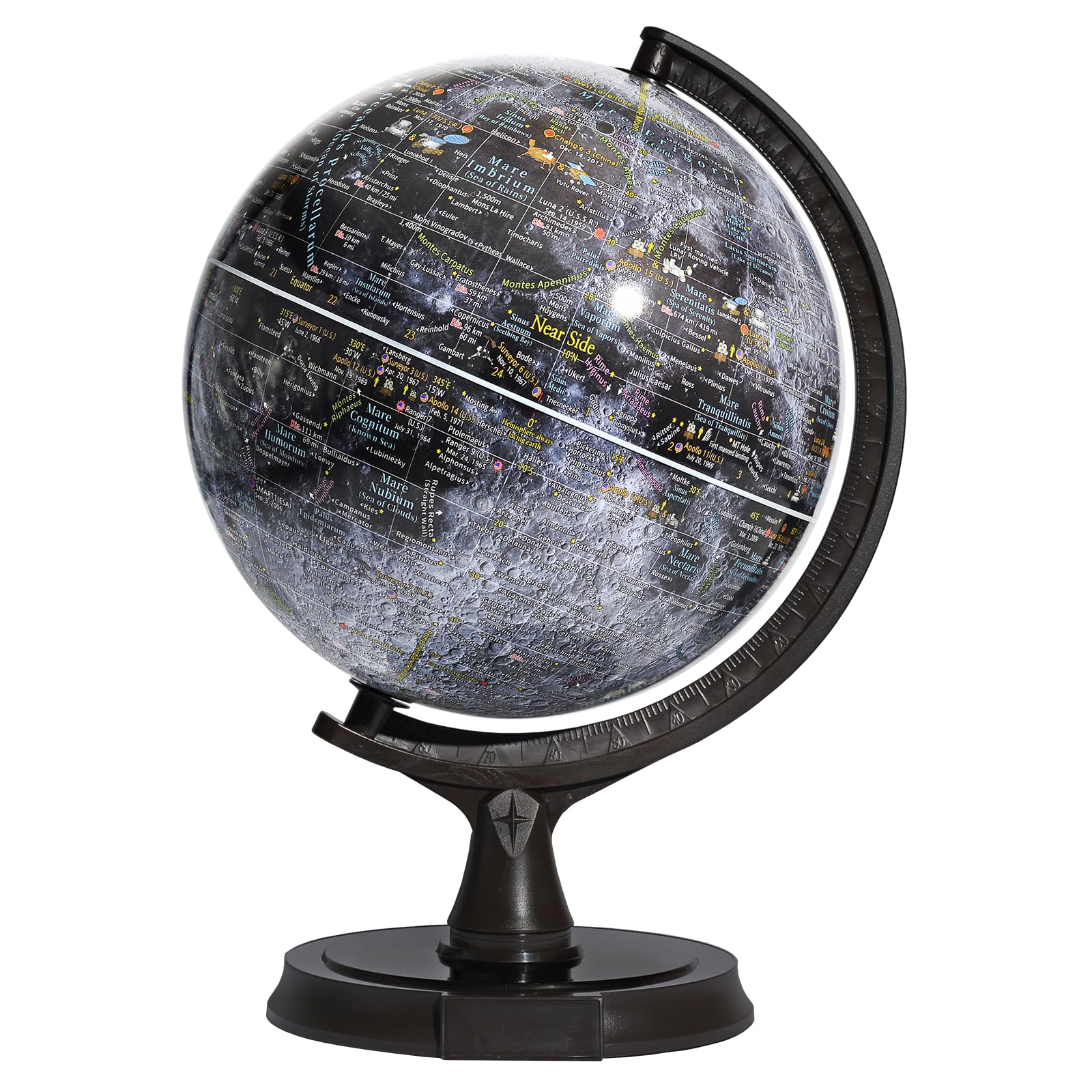 Mapsoft Prime Gray Moon Globe, 12