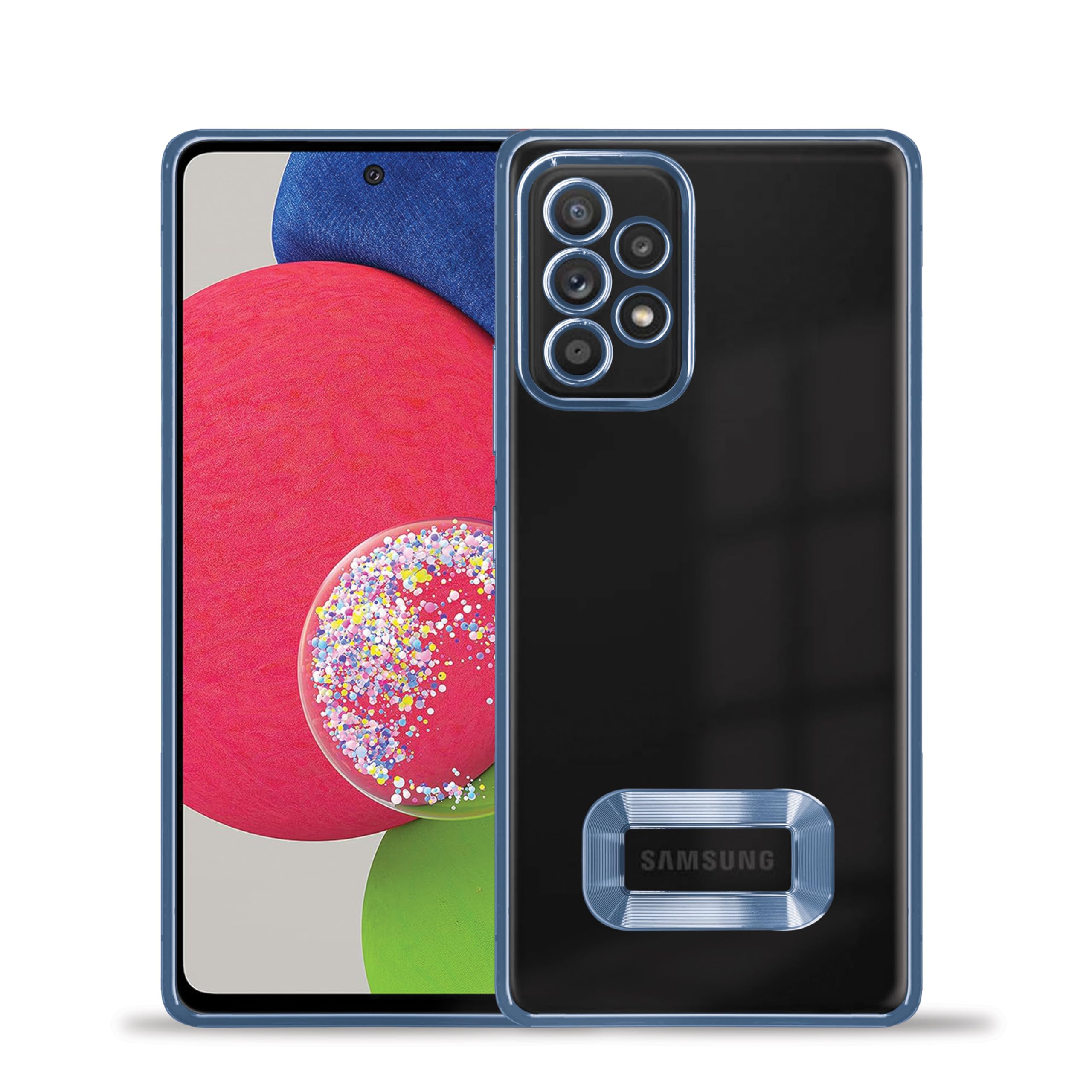 V-TAN Electroplated Logo View | Slim Shockproof | Soft TPU | Anti-Yellow Back Case Cover Compatible with Samsung A52 (Blue) (B0D4Z8GZLB) Amazon Price History, Amazon Price Tracker
