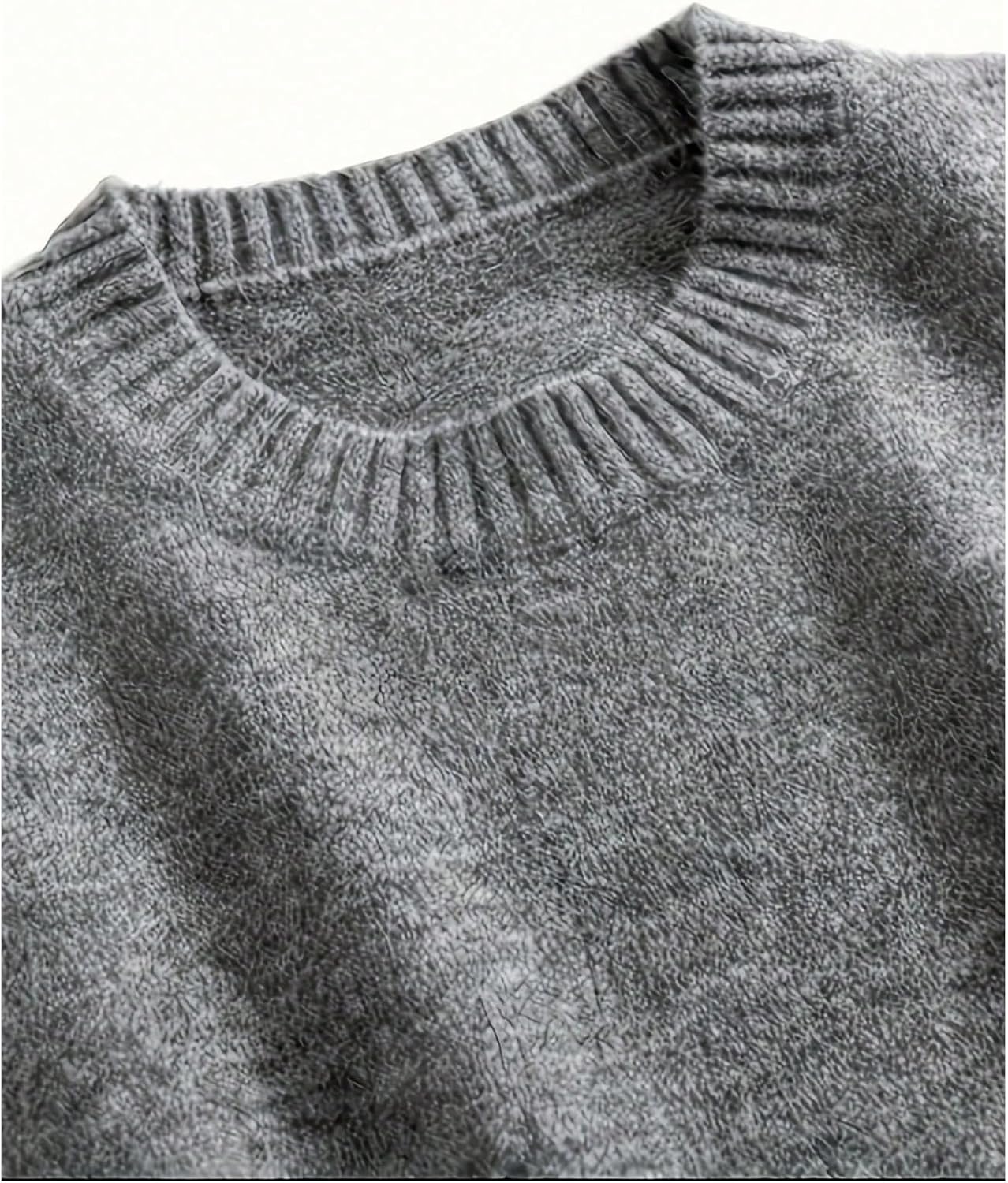 SOLY HUX Women's Plus Size Sweater Vest Sleeveless Crew Neck Split Knit Tank Tops Fall Outfits