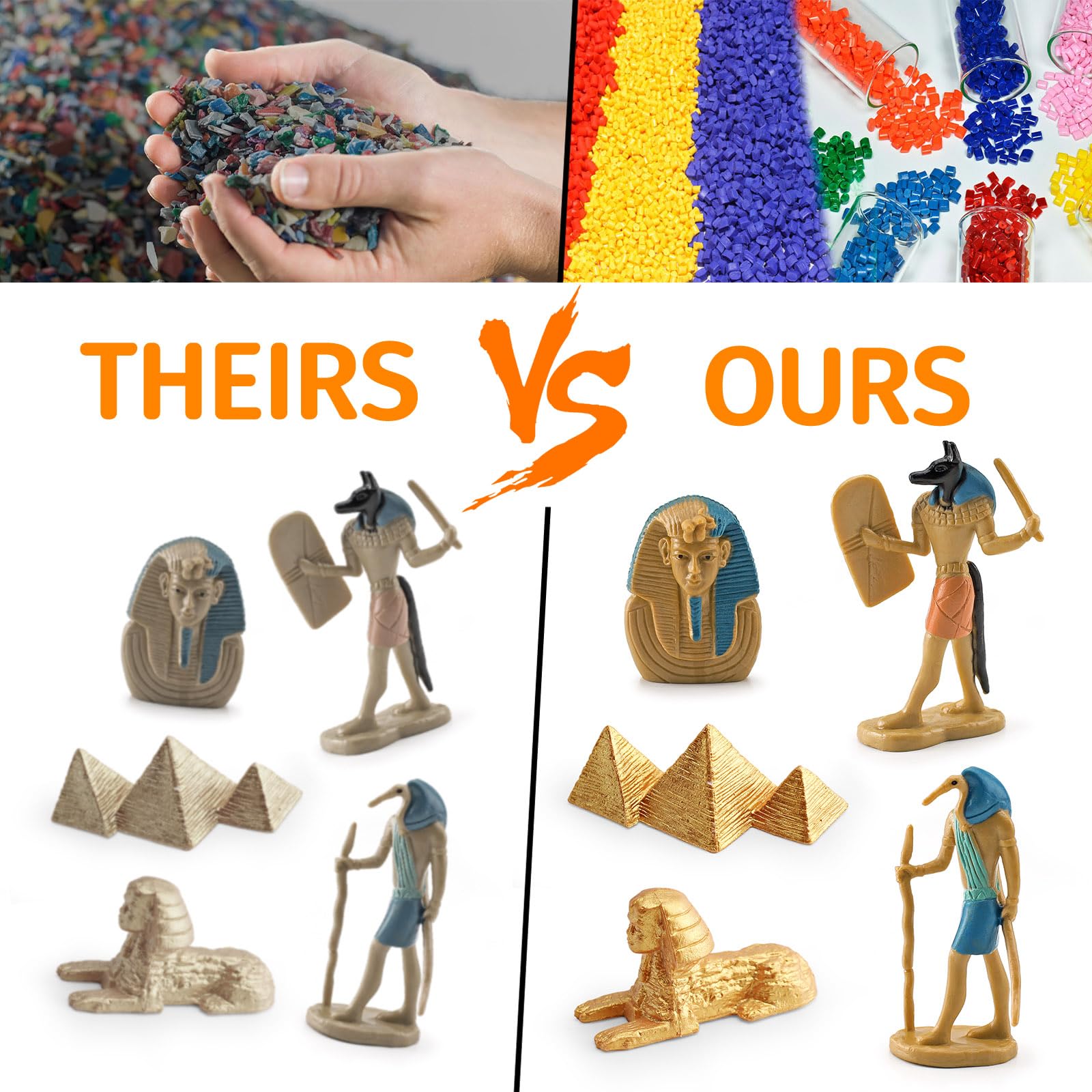 Amazon.com: WONWONTOYS 24PCS Egyptian Figurines Set Egypt Pyramids