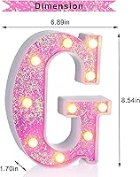 Vista 158 de Foaky LED Letter Lights Sign Marquee Light Up Letters Sign for Night Light Wedding/Birthday Party Battery Powered Christmas Lamp Home Bar