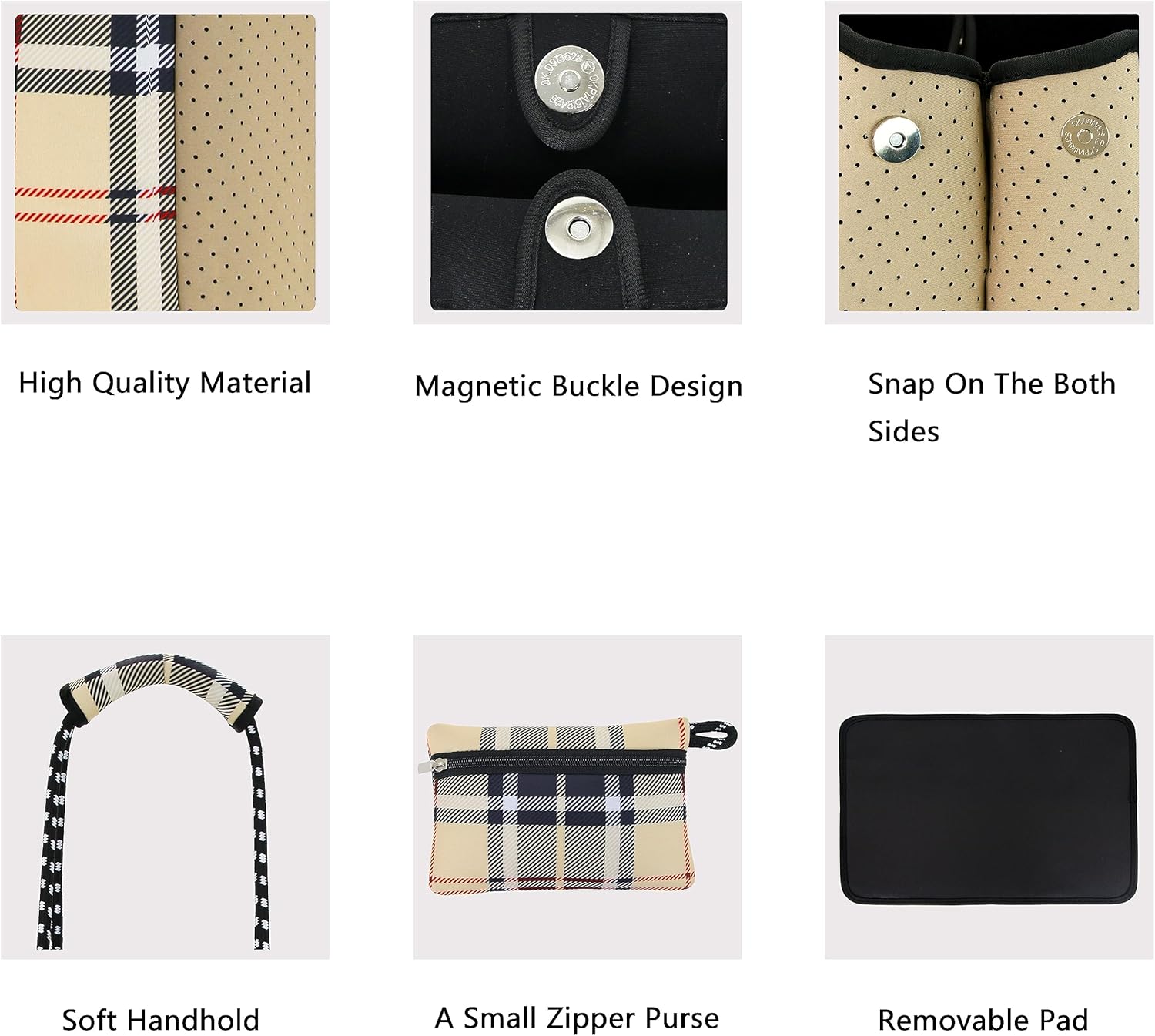 Hibala Neoprene Multipurpose Beach Bag,Gym/Travel/Pool Bag,Tote For Women&Men - Image 5