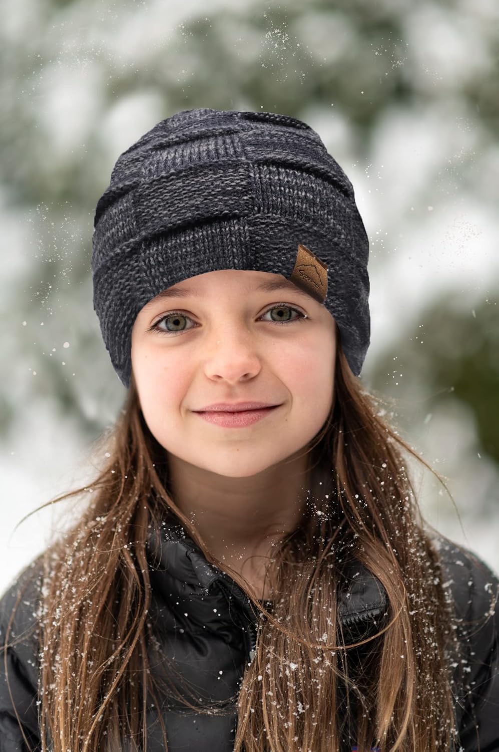 T WILKER Kids Winter Knitted Hats Warm Fleece Lining Cap for 5-14 Year Old Boys Girls - Image 4