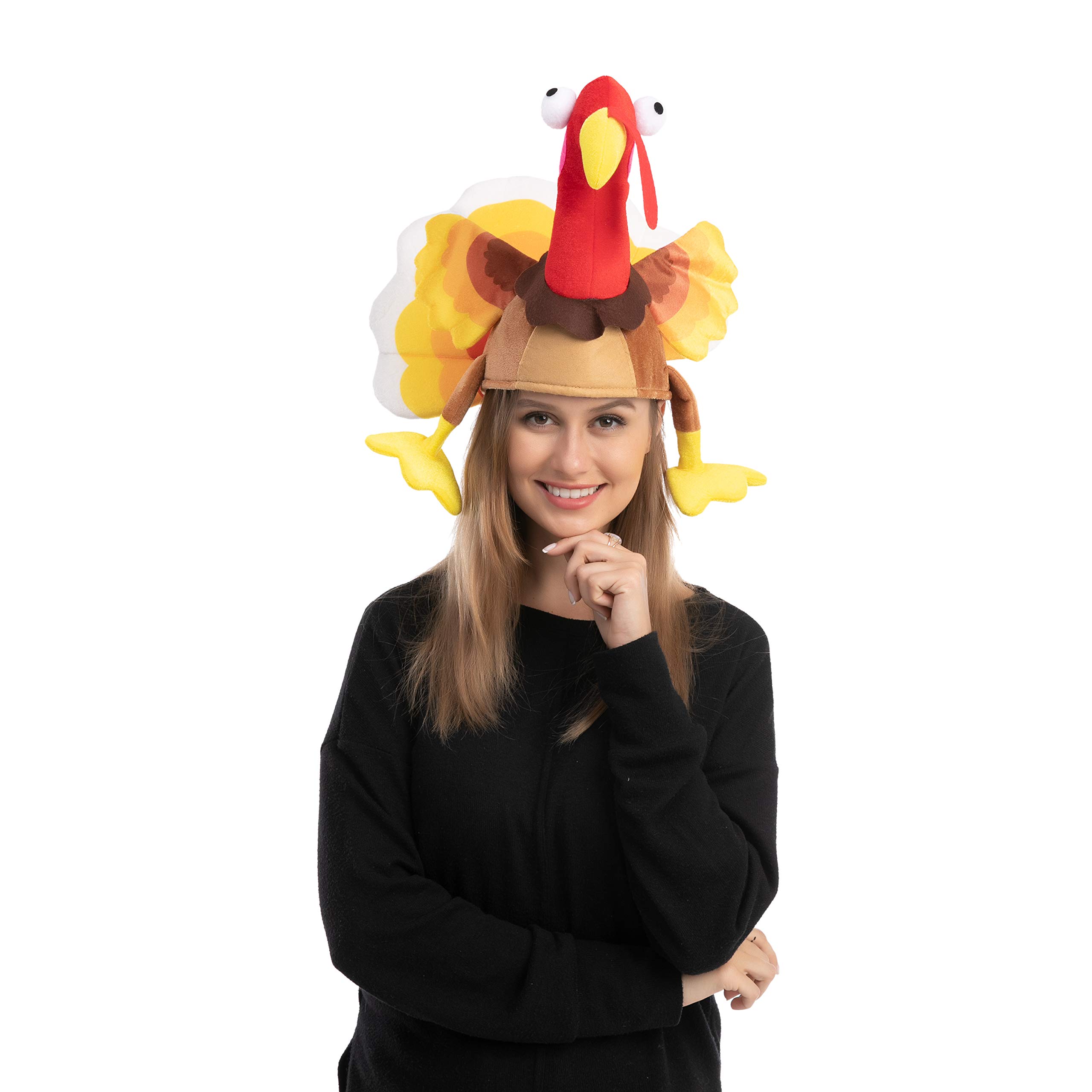 Chapeau Dinde Thanksgiving - Déguisement Festif Pour Fêtes, Photos Et événements (taille Unique, Polyester)
